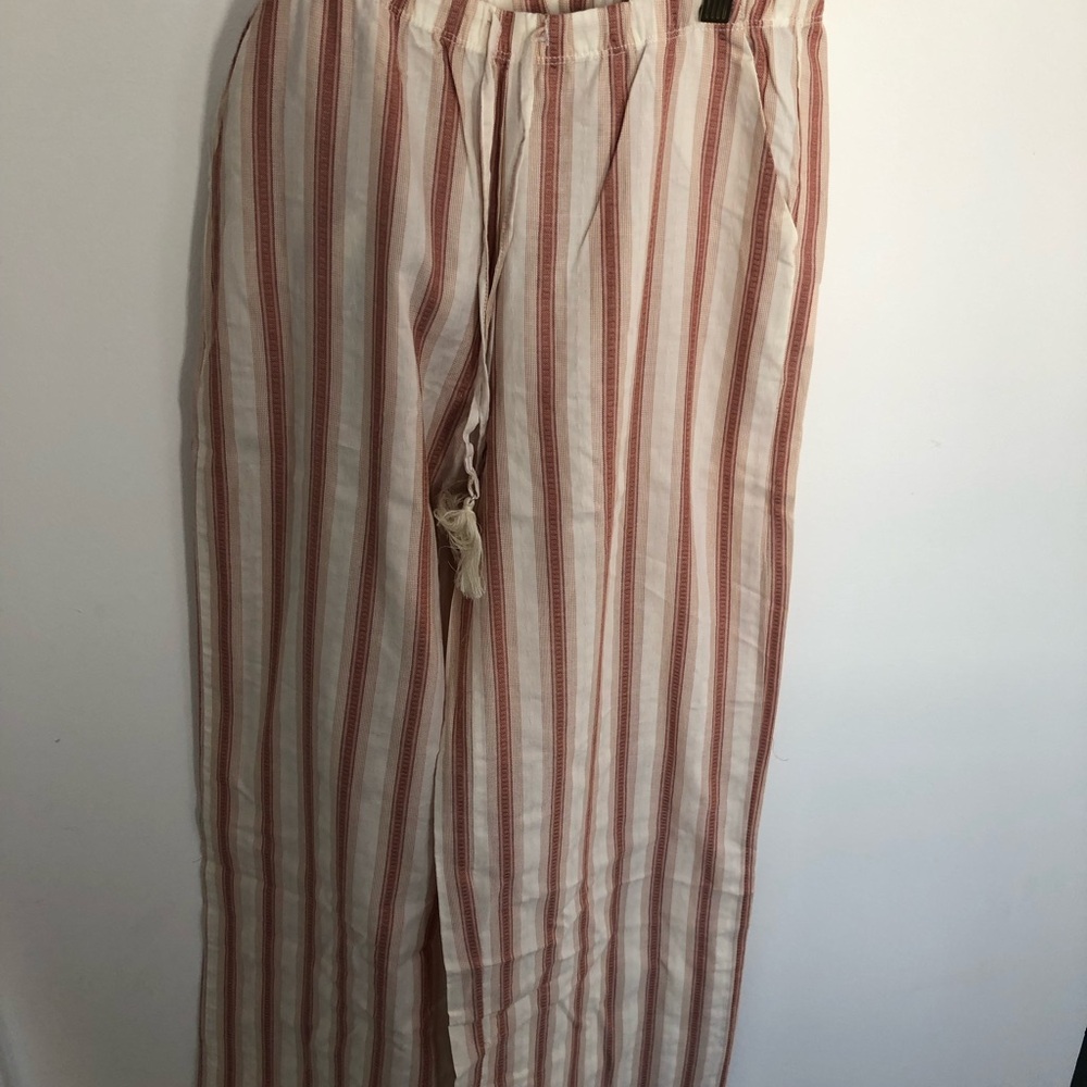Striped Pants with Drawstring Waist Large - Picture 1 of 3